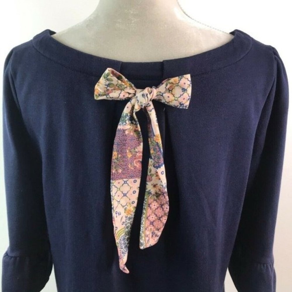 ModCloth- Jewel Neck 3/4 Ruffle Hem Top - Picture 7 of 9